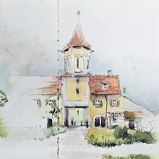 Sketchen_locker zeichnen und kolorieren mit Aquarell (Veranstaltungsort Schloss Blumenthal, Aichach)